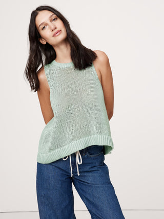 Camiseta sin Mangas de Lino