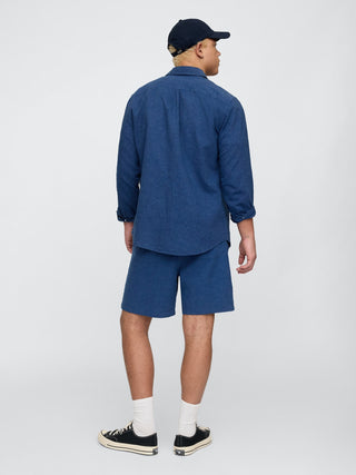 Short con Cintura Elástica Estampado de Rayas
