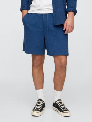 Short con Cintura Elástica Estampado de Rayas