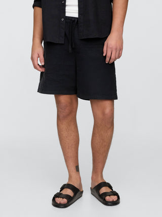 Short con Cintura Elástica Estampado de Rayas