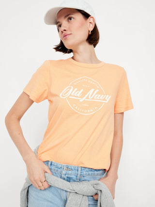 Camiseta Manga Corta con Logo de Algodón