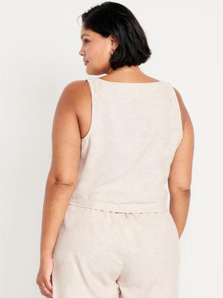 Blusa sin Mangas con Escote Cuadrado