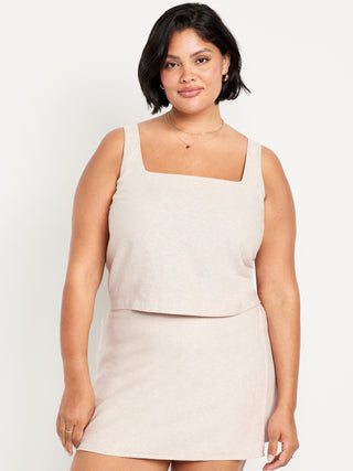 Blusa sin Mangas con Escote Cuadrado