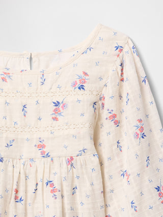 Camisa Manga Larga con Detalle Bordado, Niña