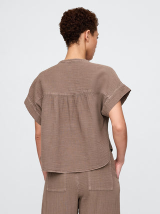 Camisa Manga Corta de Algodón