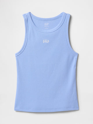 Camiseta sin Mangas con Logo de Algodón