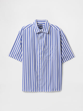 Camisa Manga Corta con Estampado de Rayas