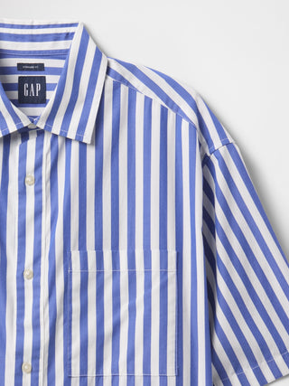 Camisa Manga Corta con Estampado de Rayas