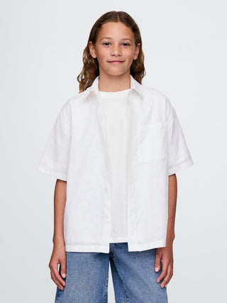 Camisa Manga Corta de Lino, Niño