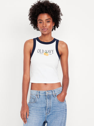 Camiseta sin Mangas con Logo Delantero