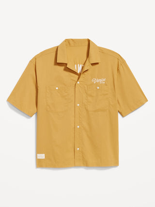 Camisa Manga Corta con Detalle Bordado