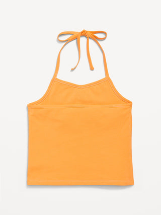 Blusa Halter con Detalle Lazo de Algodón, Niña