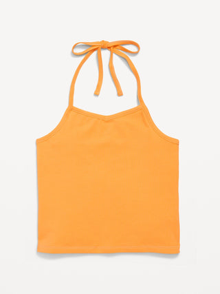 Blusa Halter con Detalle Lazo de Algodón, Niña