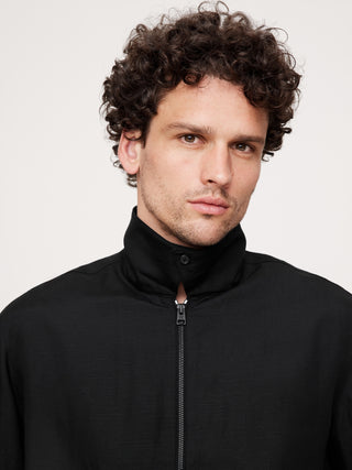 Chaqueta con Zipper y Bolsillos