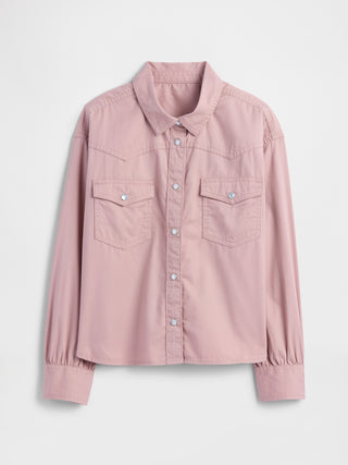 Camisa Manga Larga con Bolsillos, Niña