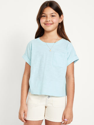 Camiseta Manga Corta con Dobladillo, Niña