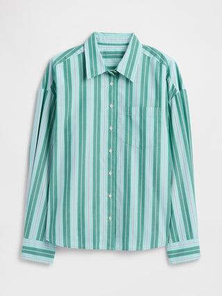 Camisa Manga Larga Oversize de Rayas