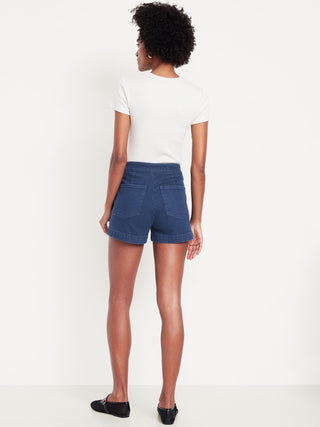 Short Denim Talle Alto con Botones
