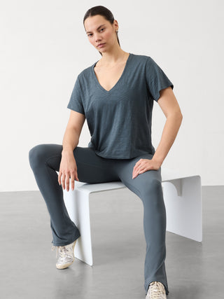 Camiseta Deportiva Cuello V de Algodón