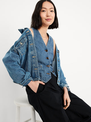 Chaleco Denim Cuello V
