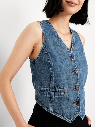 Chaleco Denim Cuello V