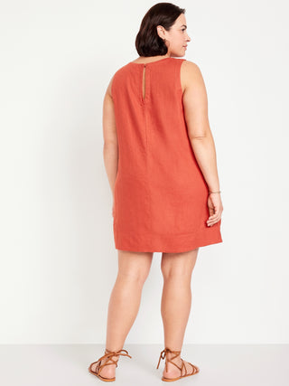 Vestido Cuello Redondo sin Mangas