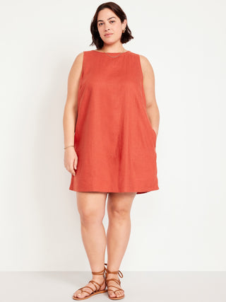 Vestido Cuello Redondo sin Mangas