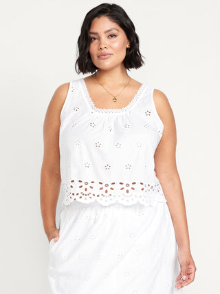 Blusa sin Mangas con Detalle de Ojales