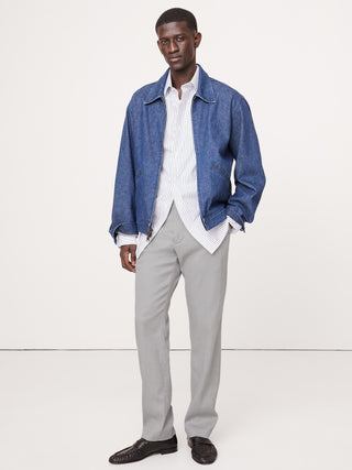 Pantalón Slim Fit con Bolsillos de Lino