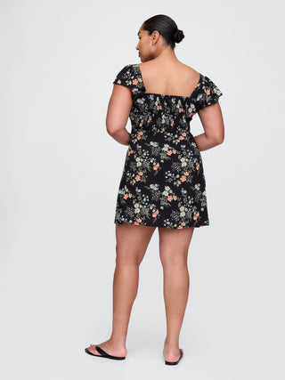 Vestido con Detalle de Volantes Estampado