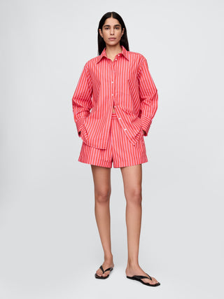 Short con Cintura Elástica Estampado de Rayas