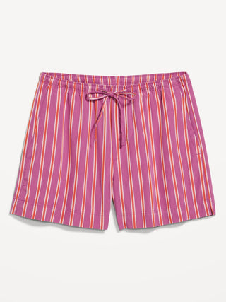 Short Talle Alto con Cintura Elástica de Rayas