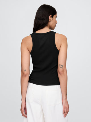 Camiseta sin Mangas con Logo de Algodón