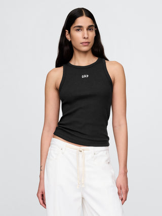 Camiseta sin Mangas con Logo de Algodón