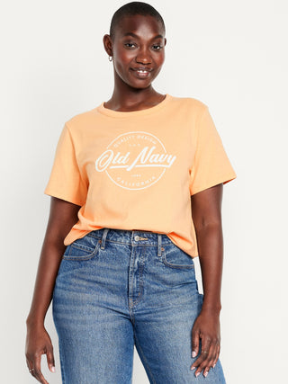Camiseta Manga Corta con Logo de Algodón