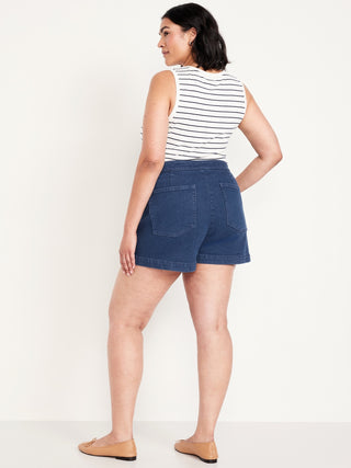 Short Denim Talle Alto con Botones