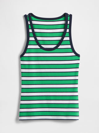 Camiseta de Tirantes con Estampado de Rayas