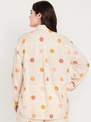 Camisa Manga Larga con Estampado Floral
