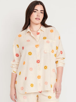 Camisa Manga Larga con Estampado Floral