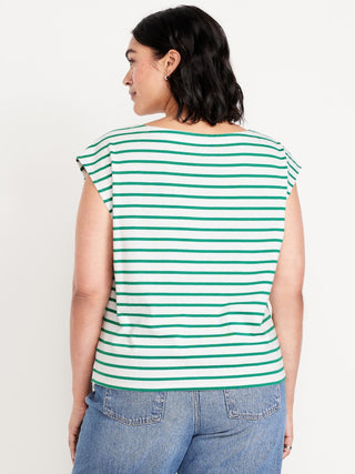 Camiseta Manga Corta con Estampado Rayas