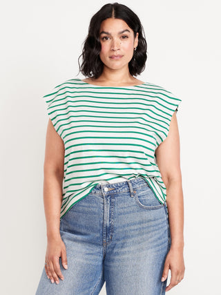 Camiseta Manga Corta con Estampado Rayas