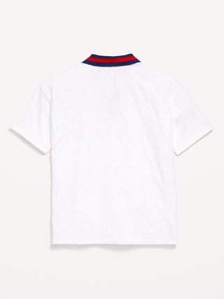 Polo Manga Corta con Cuello Acanalado, Niño