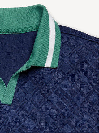 Polo Manga Corta con Cuello Acanalado, Niño