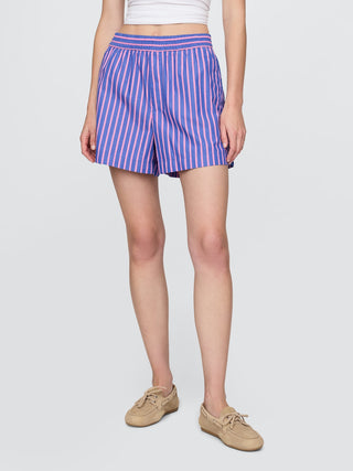Short con Cintura Elástica Estampado de Rayas