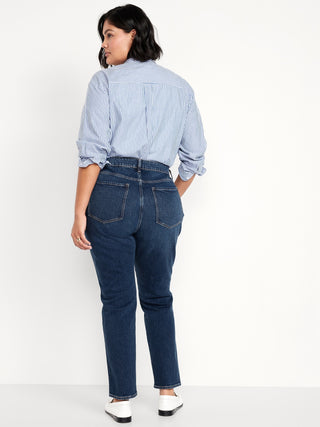 Jeans delgados vintage de cintura alta.