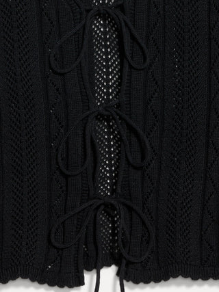 Blusa de Crochet con Detalle Lazos