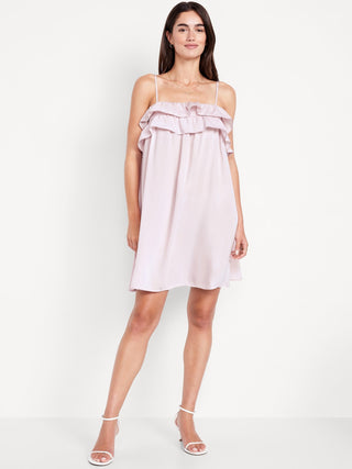 Vestido de Tirantes con Detalle de Volantes