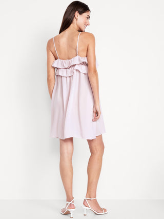 Vestido de Tirantes con Detalle de Volantes