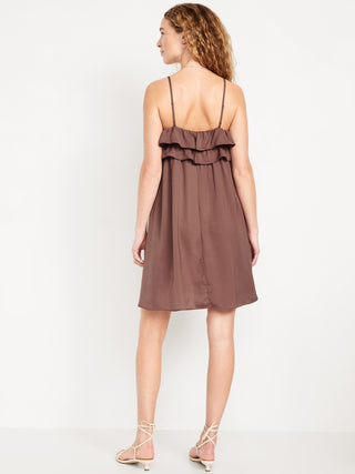 Vestido de Tirantes con Detalle de Volantes