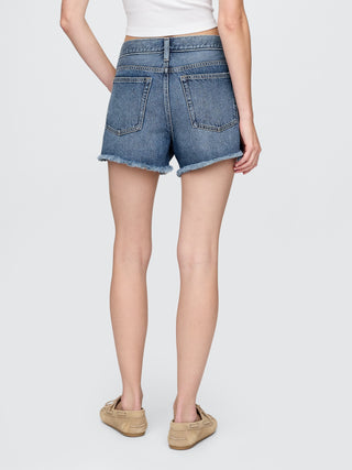 Short Denim Talle Medio con Bolsillos